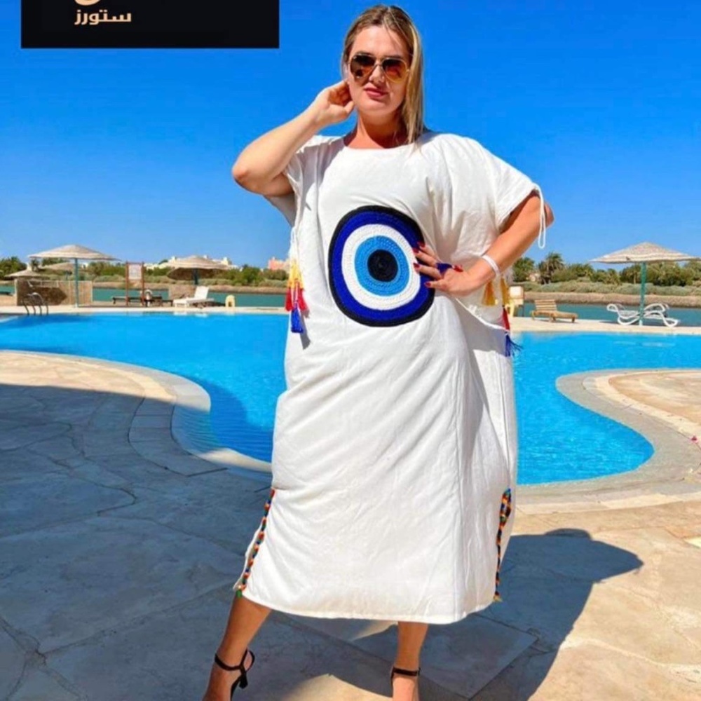 Cocktail dress with eye middle eastern made in Egypt